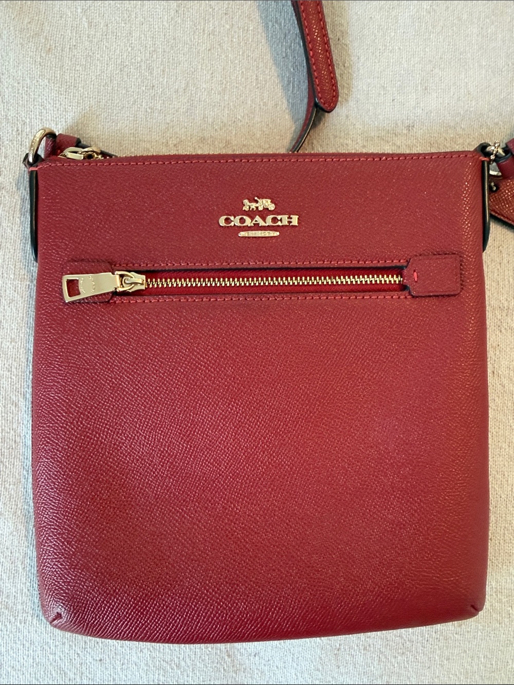 COACH Red Mini Rowan File Bag